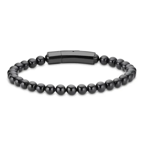 Wasserfest Onyx Armband aus Stahl