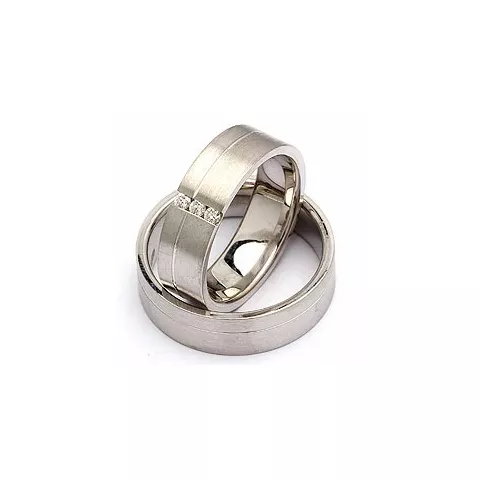 Trauringe in Silber 0,09 ct