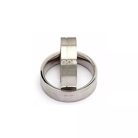 Trauringe in Silber 0,09 ct