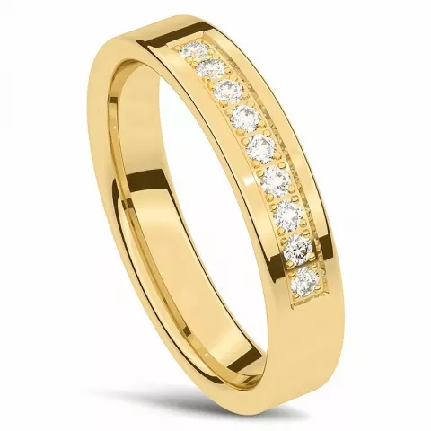 Diamant Trauring aus 14 Karat Gold 0,135ct ct