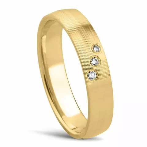 Matter Damenring aus 14 Karat Gold 0,010 ct