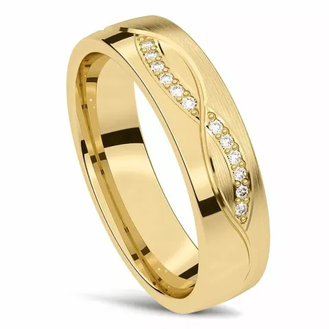 Trauring aus 14 Karat Gold 0,006 ct