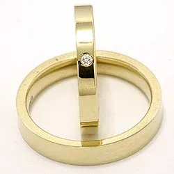 Trauringe in 9 Karat Gold 0,02 ct