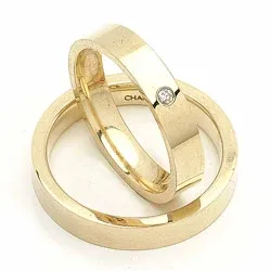 Trauringe in 9 Karat Gold 0,02 ct