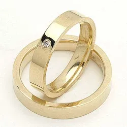 Trauringe in 9 Karat Gold 0,02 ct