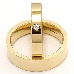 Trauringe in 9 Karat Gold 0,05 ct