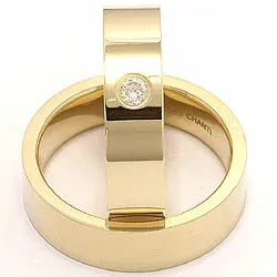 Trauringe in 9 Karat Gold 0,1  ct