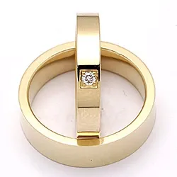 Trauringe aus 14 Karat Gold 0,05 ct - set