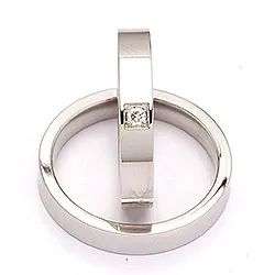 Trauringe in Silber 0,05 ct