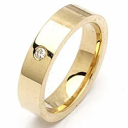 Trauring in 9 Karat Gold 0,05 ct