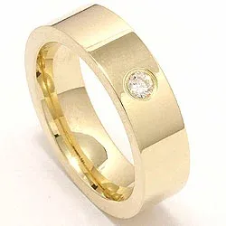 Trauring in 9 Karat Gold 0,1 ct