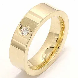 Trauring in 9 Karat Gold 0,1 ct