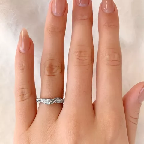 Silber Ring aus rhodiniertem Silber