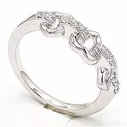 Ring aus rhodiniertem Silber