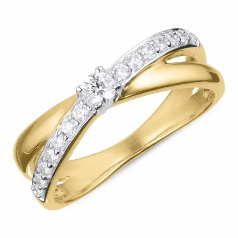 Gold Ring aus 9 Karat Gold mit Rhodium