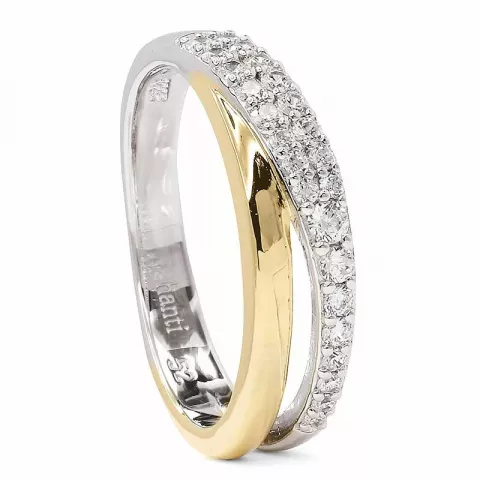 Ring aus rhodiniertem Silber mit vergoldetem Sterlingsilber