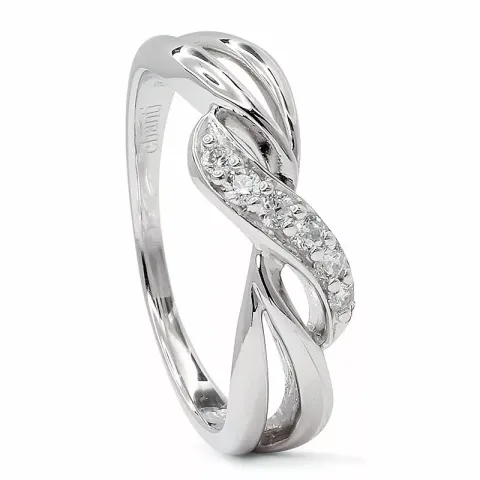 Preiswert Zirkon Ring aus rhodiniertem Silber