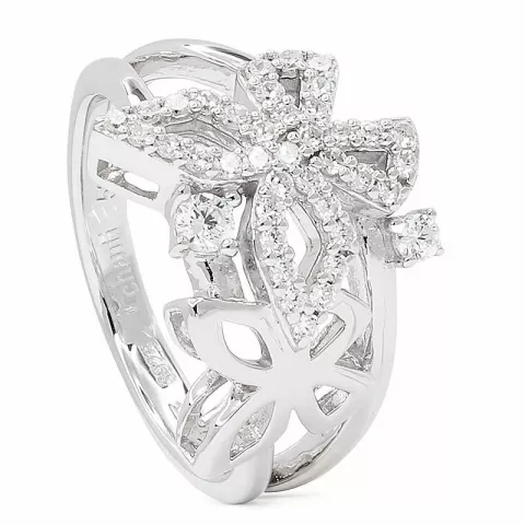 Schmetterling Ring aus rhodiniertem Silber