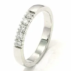 Elegant Brillant Trauring aus 14 Karat Gold 0,05 ct