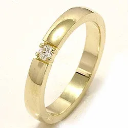 Memoirering in 14 Karat Gold 1 x 0,07 ct