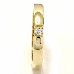 Memoirering in 14 Karat Gold 1 x 0,07 ct