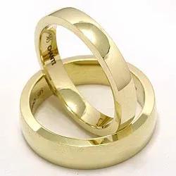 Trauringe aus 14 Karat Gold - set