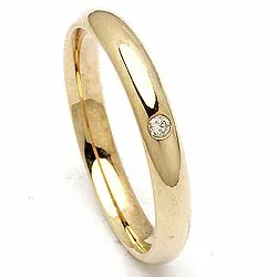 Trauring aus 14 Karat Gold 0,025 ct