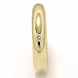 Trauring aus 14 Karat Gold 0,05 ct