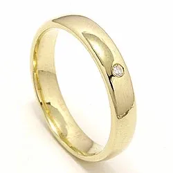 Trauring aus 14 Karat Gold 0,025 ct