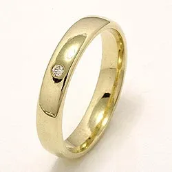 Trauring aus 14 Karat Gold 0,025 ct