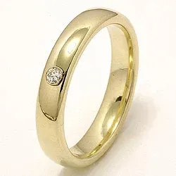 Trauring aus 14 Karat Gold 0,05 ct