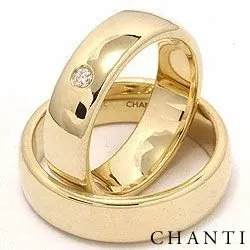 Diamant trauringe aus 14 Karat Gold 0,05 ct ct - set