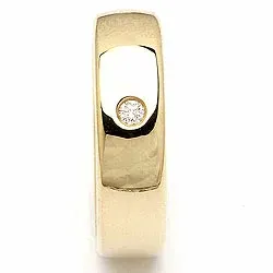 Diamant Trauring aus 14 Karat Gold 0,05 ct