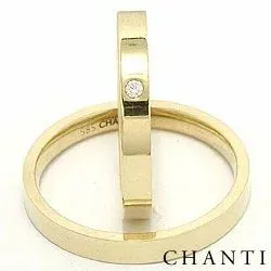 Diamant trauringe aus 14 Karat Gold 0,025 ct - set