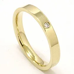 Trauring aus 14 Karat Gold 0,025 ct