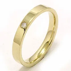 Trauring aus 14 Karat Gold 0,025 ct