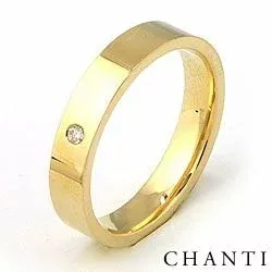 Elegant Trauring aus 14 Karat Gold 0,025 ct