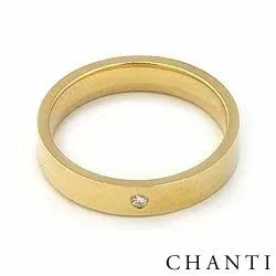 Elegant Trauring aus 14 Karat Gold 0,025 ct