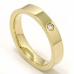 Trauring aus 14 Karat Gold 0,05 ct