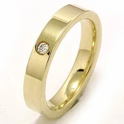 Trauring aus 14 Karat Gold 0,05 ct