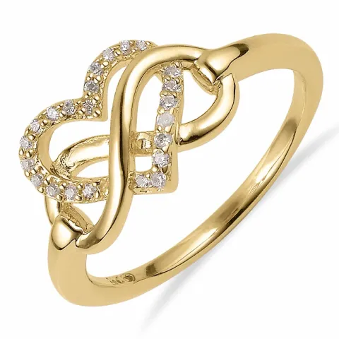 Kollektionsmuster Herz Ring aus vergoldetem Sterlingsilber