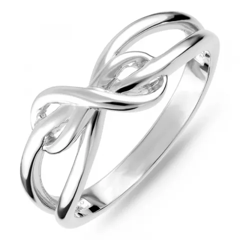 infinity Ring aus rhodiniertem Silber