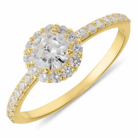 Kollektionsmuster Zirkon Ring aus vergoldetem Sterlingsilber