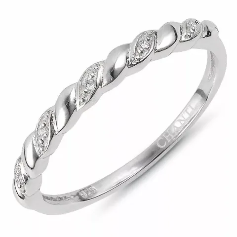 Doppeltes zirkon ring aus silber