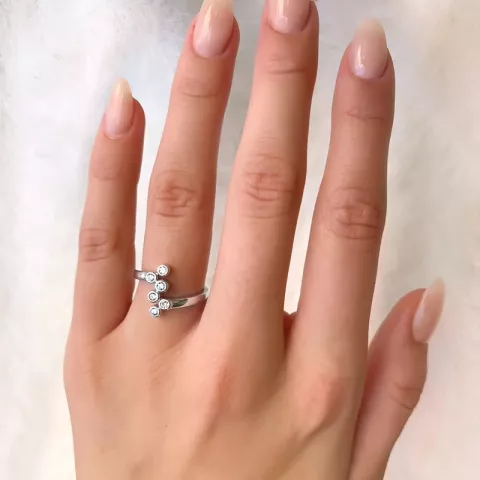 Elegant abstraktem ring aus silber
