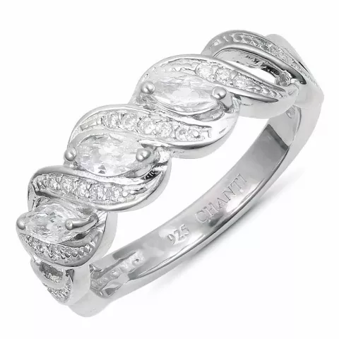 gewunden Zirkon Ring aus Silber