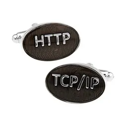 Schwarzem Manschettenknöpfe in Edelstahl