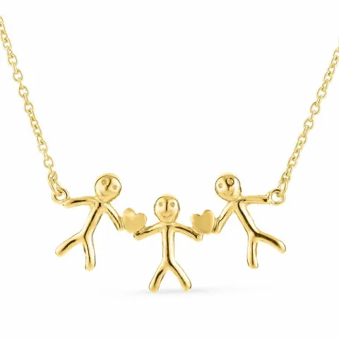 Kollektionsmuster familie Anhänger mit Halskette aus vergoldetem Sterlingsilber