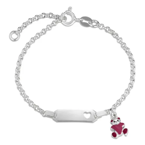 Teddybär Kinderarmband aus Silber und Anhänger aus Silber
