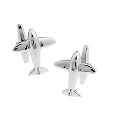 Großen Flugzeug Manschettenknöpfe in Edelstahl